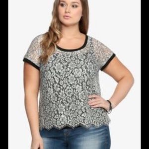 Torrid Lace Ivory Top
